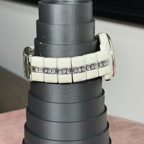 Brighton Dana Point White Link Watch with Swarovski Crystals β Needs Battery - Picture 11 of 12